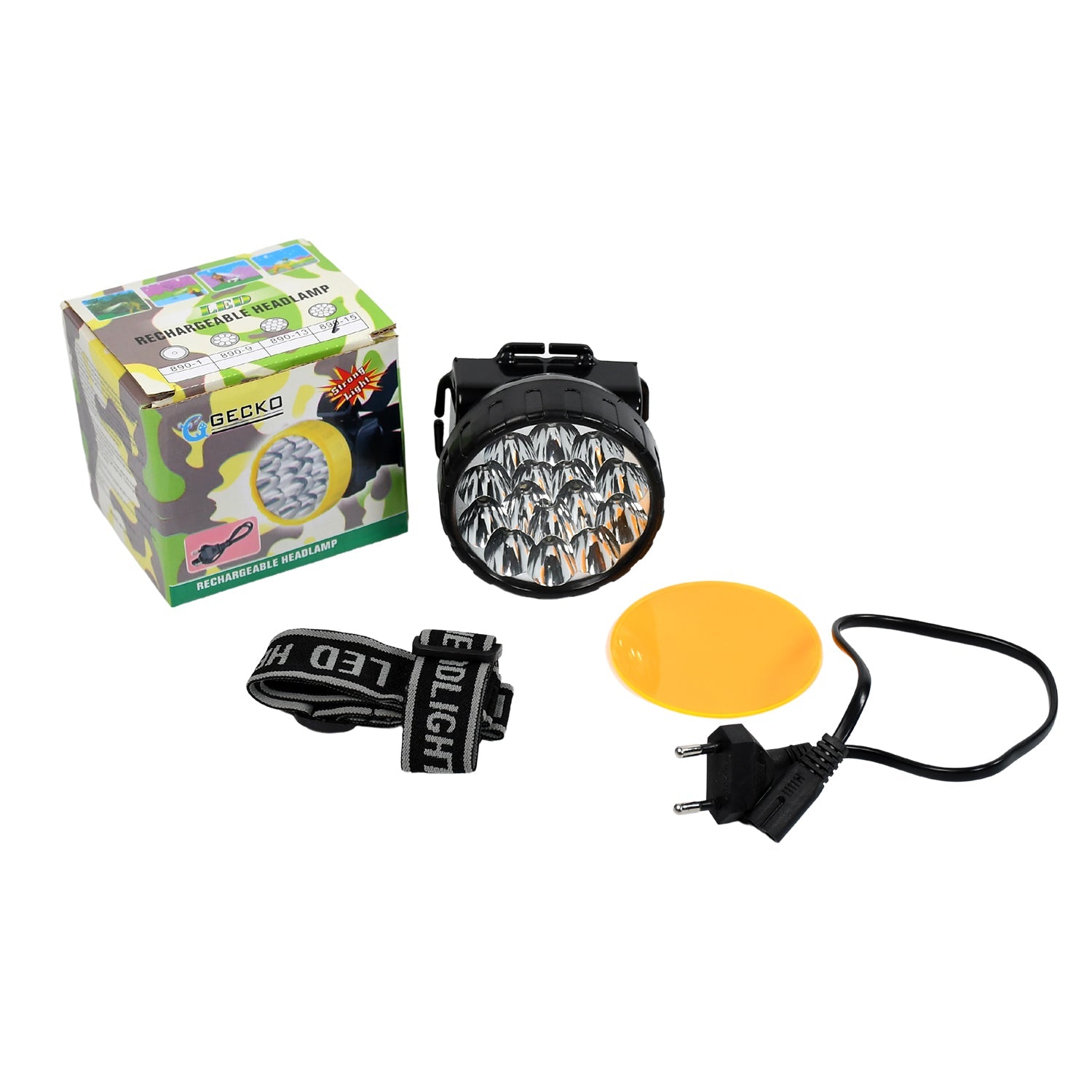 Head Lamp 15 Led Long Range Rechargeable Headlamp Adjustment Lamp Use For Farmers. Fishing. Camping. Hiking. Trekking. Cycling