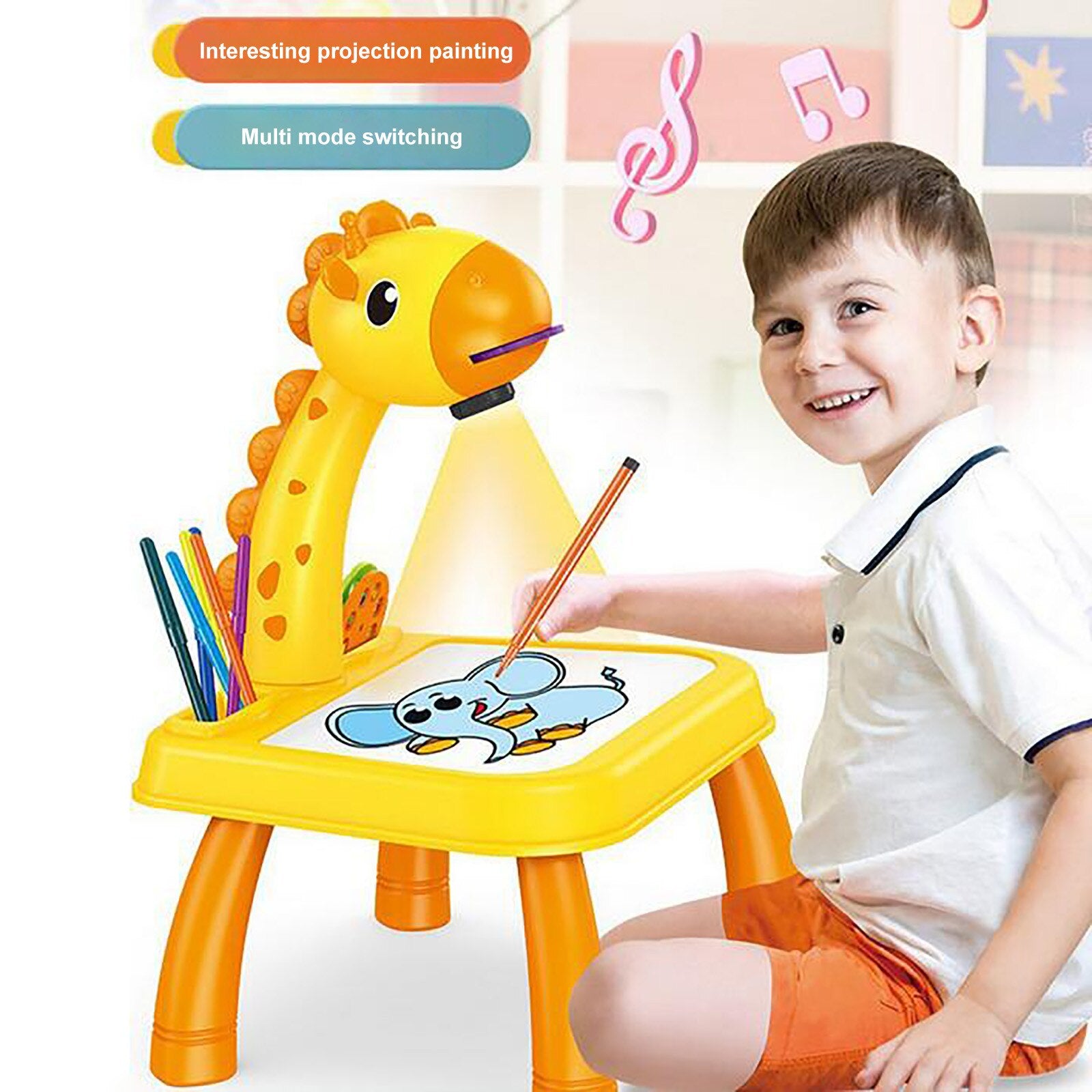 Mini Led Projector Art Drawing Table Light Toy for Children Kids Painting Board