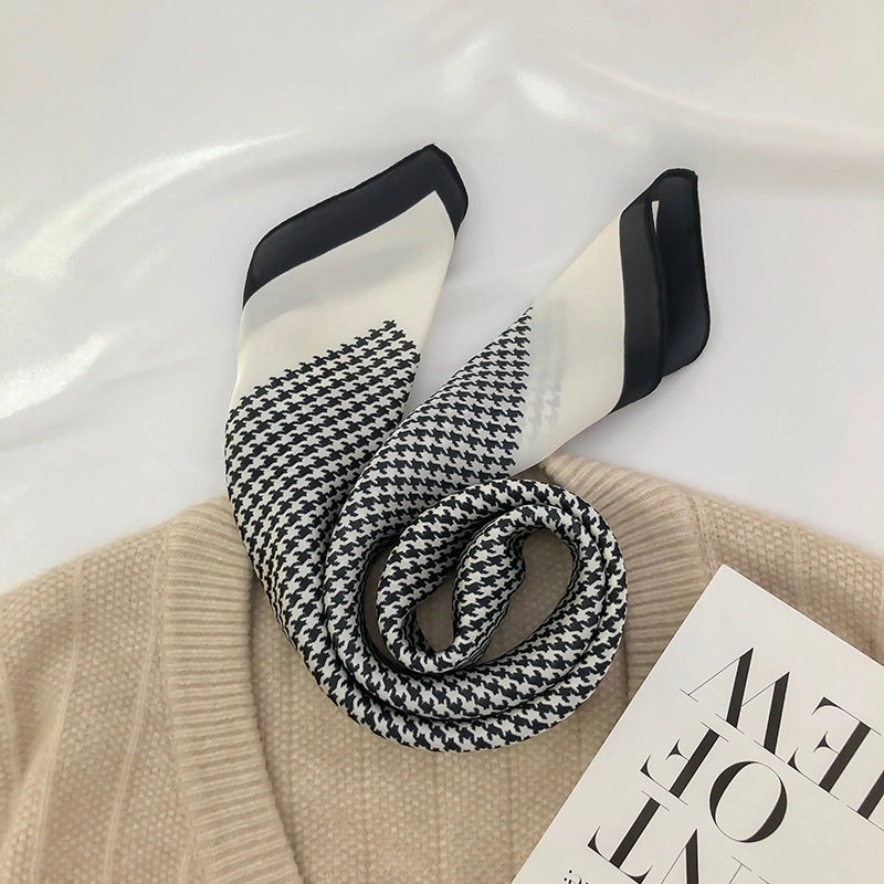 Women's Minimalist  Satin Silk Scarf