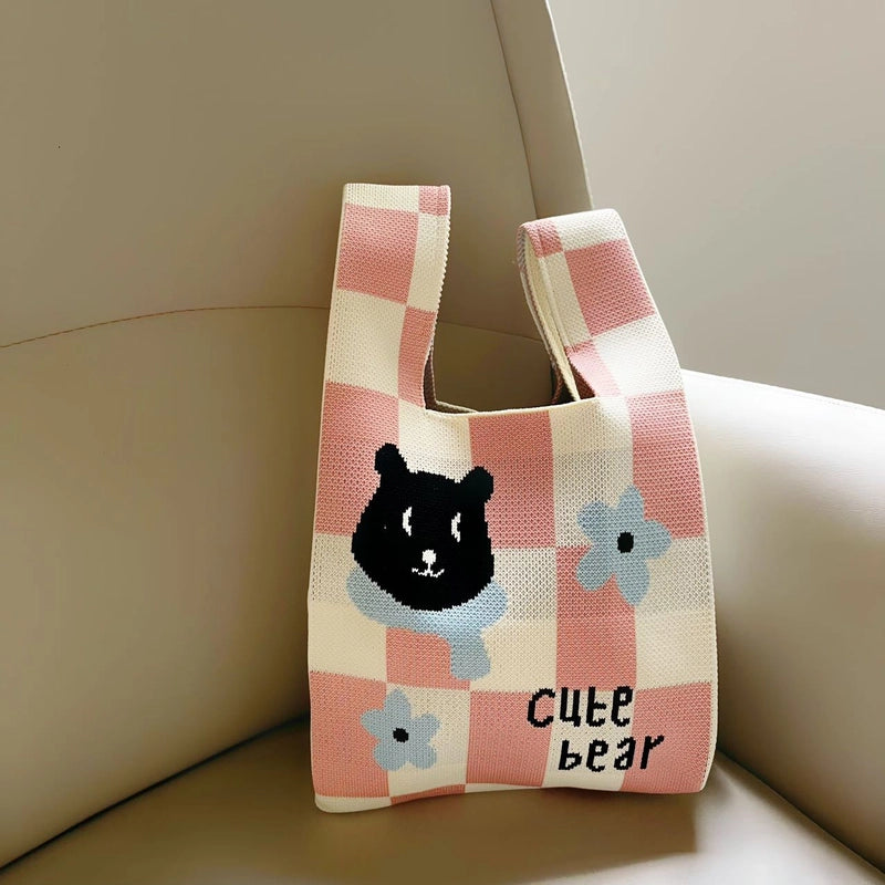 Women's Small Polyester Cartoon Heart Shape Basic Vintage Style Open Handbag