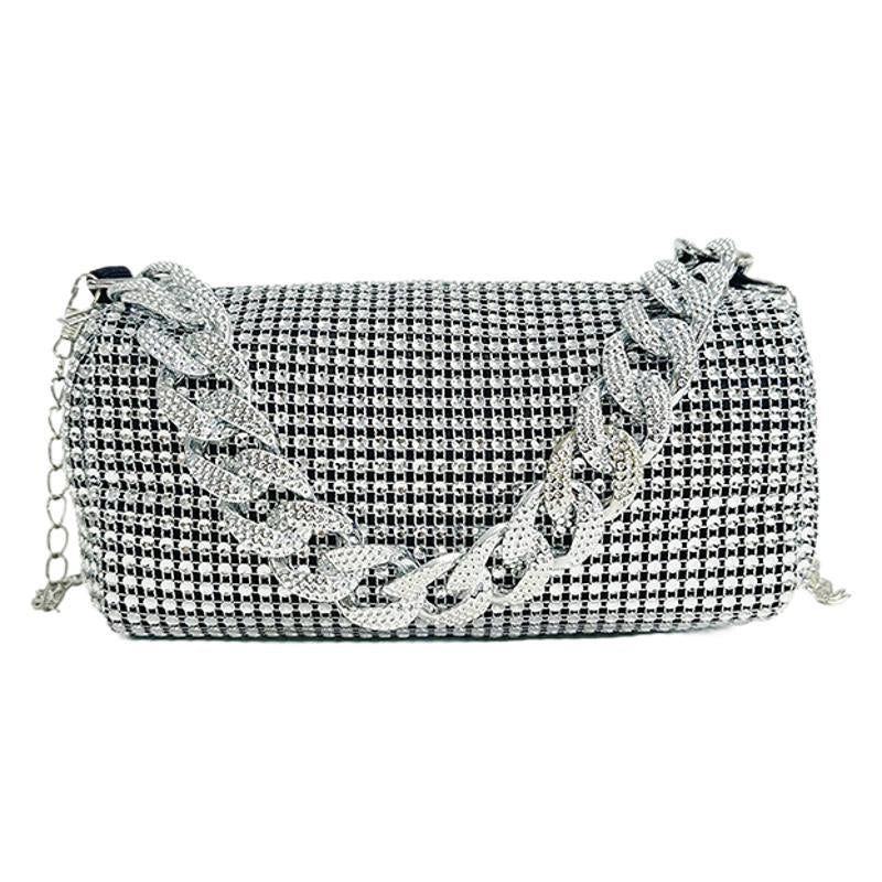 Black A Silver A Gold A Polyester Solid Color Sewing Thread Cylindrical Evening Bags