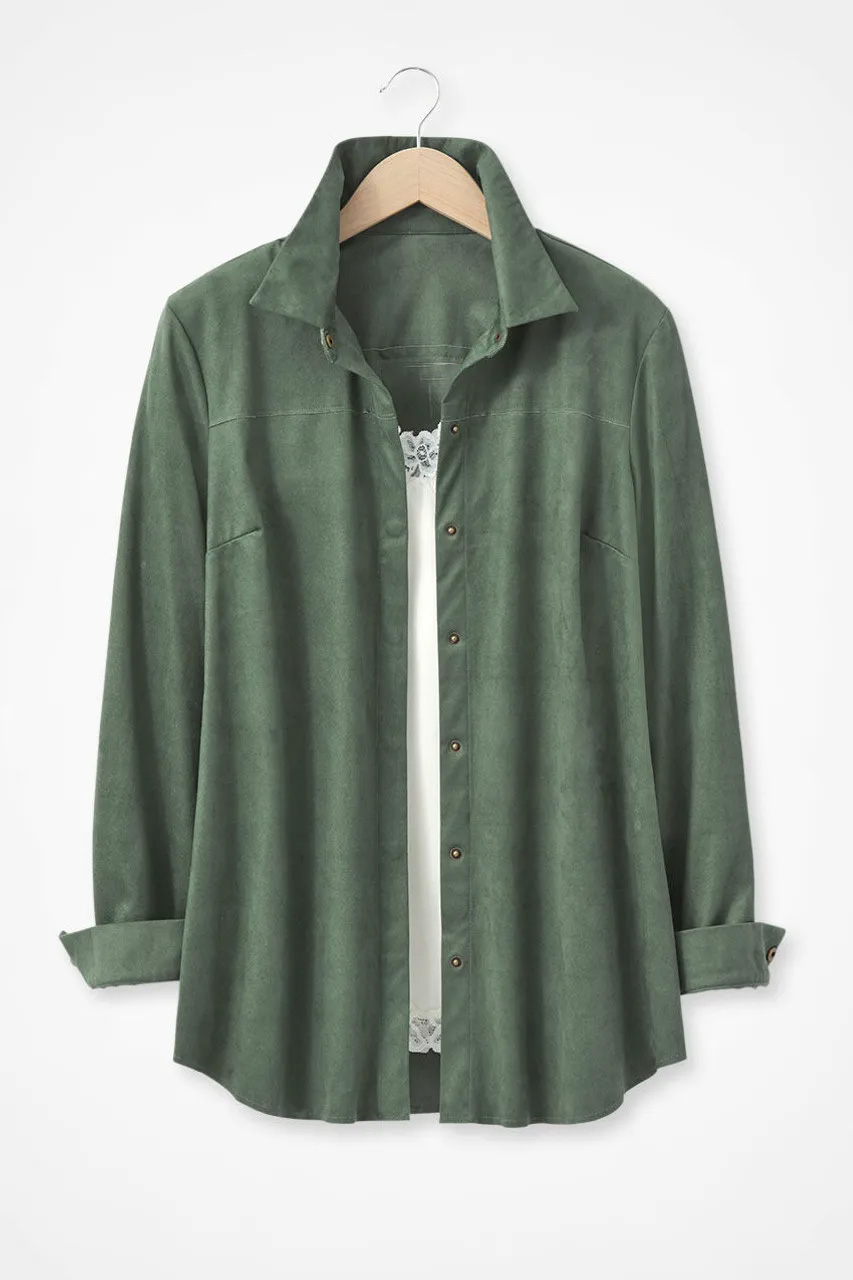 Faux Suede Big Shirt