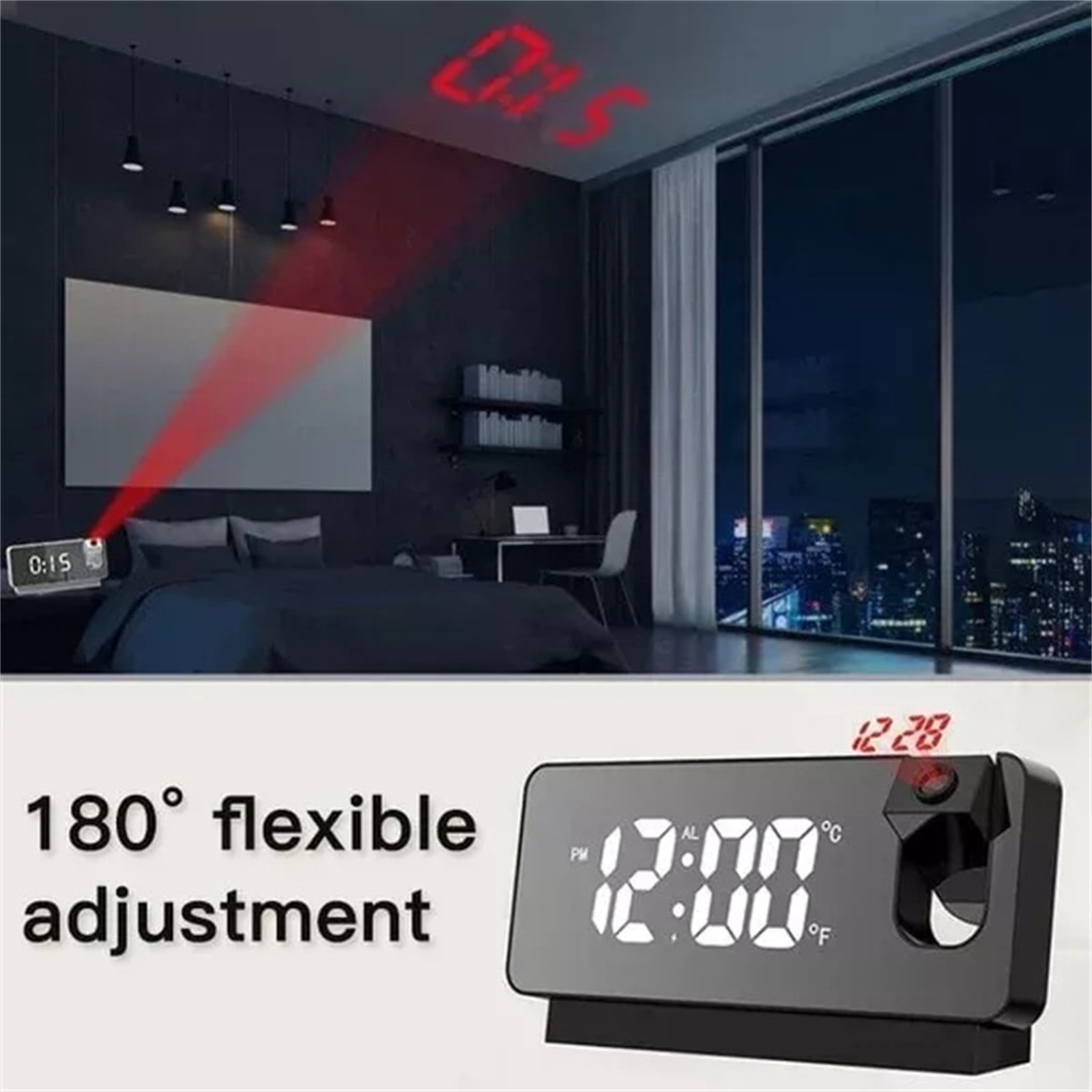 💥Big Sale-Digital Projection Alarm Clock with Time Projection