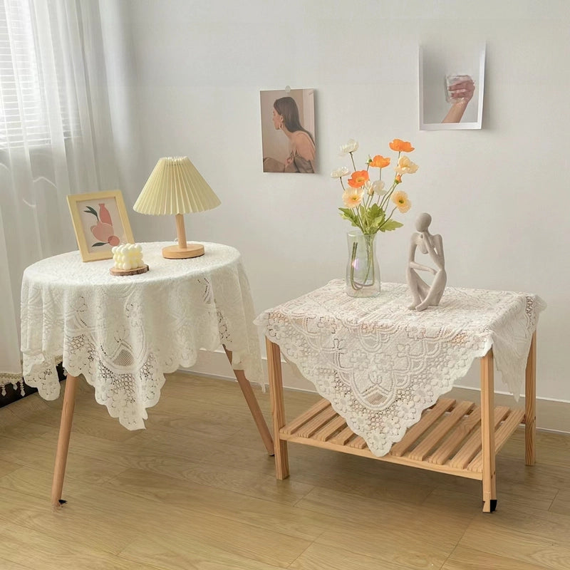 Lace Thickened Tablecloth Multi-functional Non-slip Square Towel Sofa Cover Towel Chiffon Knitted Sofa Towel