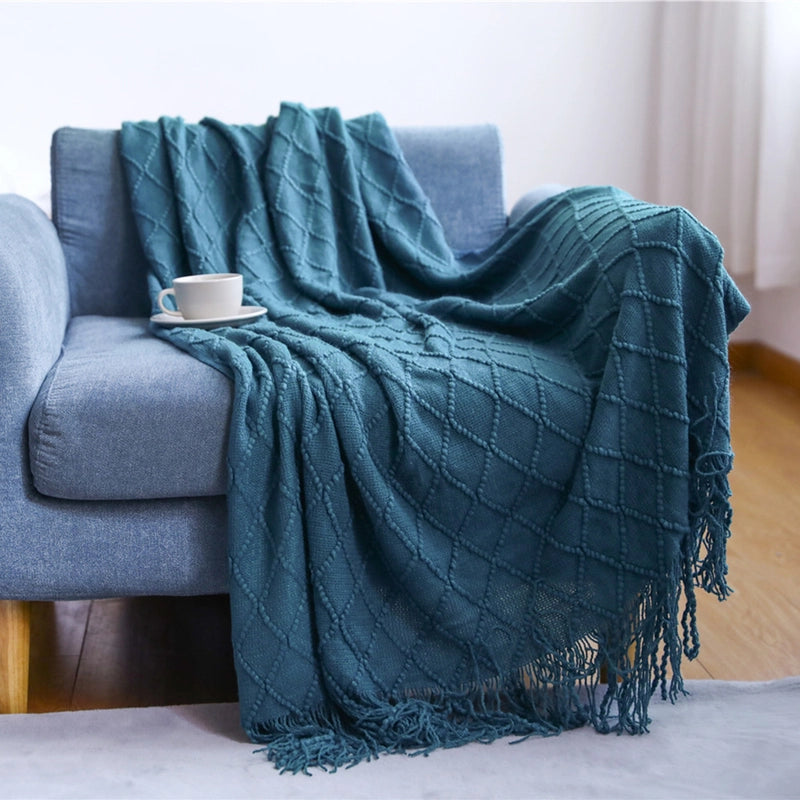 Elegant Solid Color Polyacrylonitrile Fiber (Acrylic) Blanket