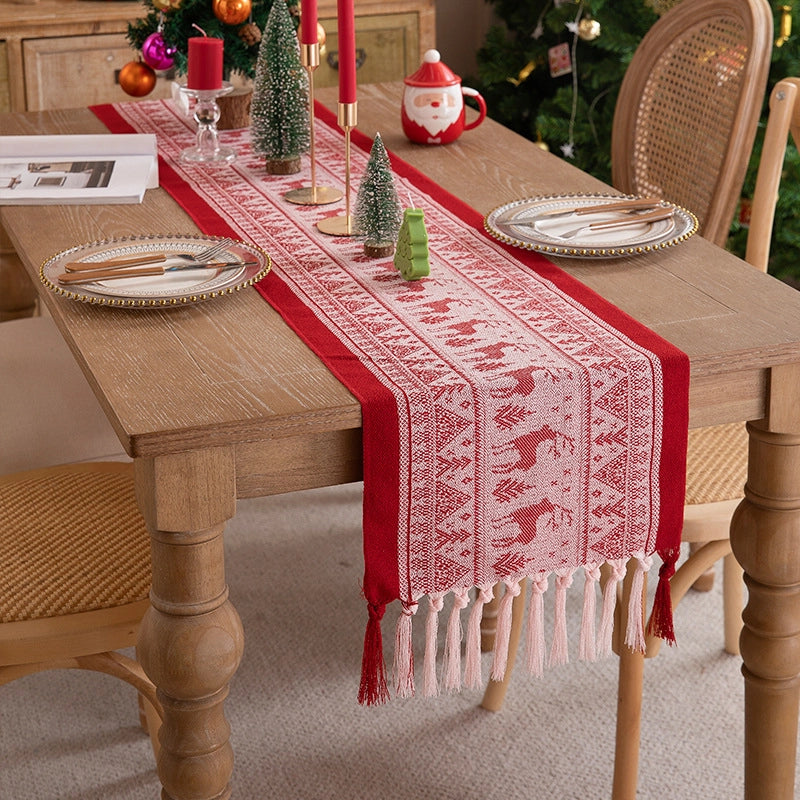 Christmas Casual Elegant Minimalist Floral Polyester Tablecloths