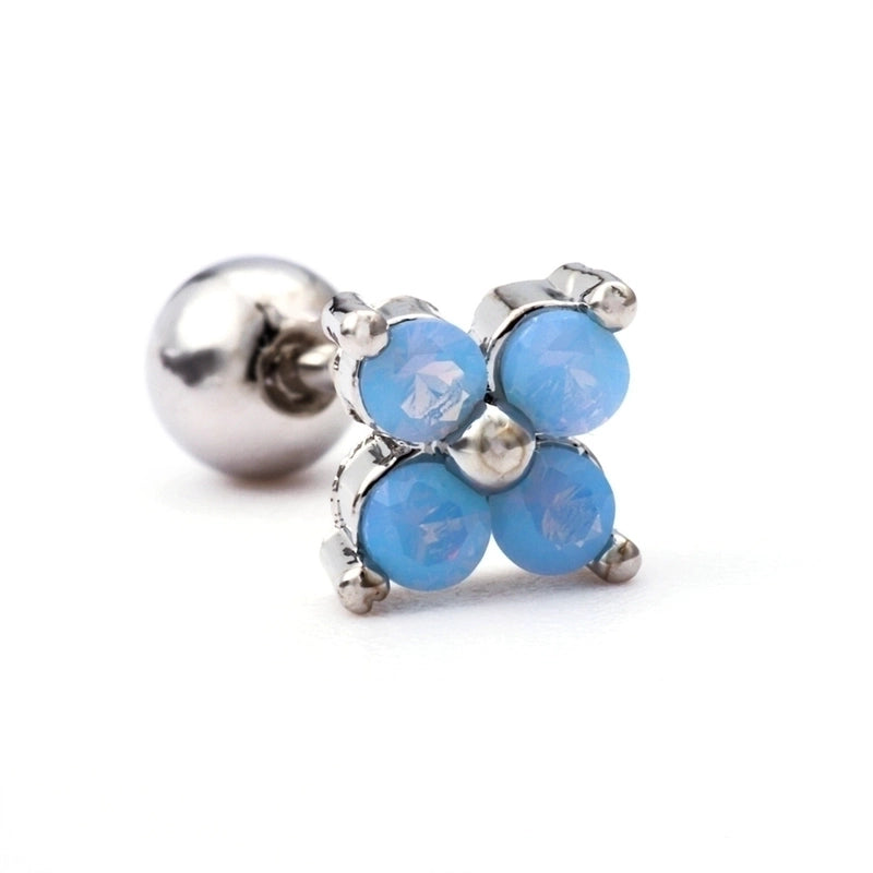 Ear Cartilage Rings & Studs Flower Brass Gem