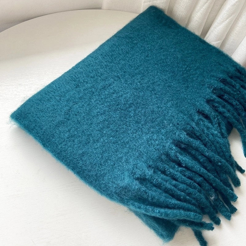 Women's Fashion Solid Color Polyester Winter Scarves