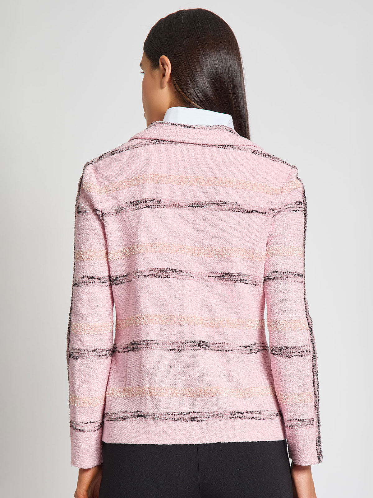 Tailored Plaid Knit Jacket - Vanity Fit