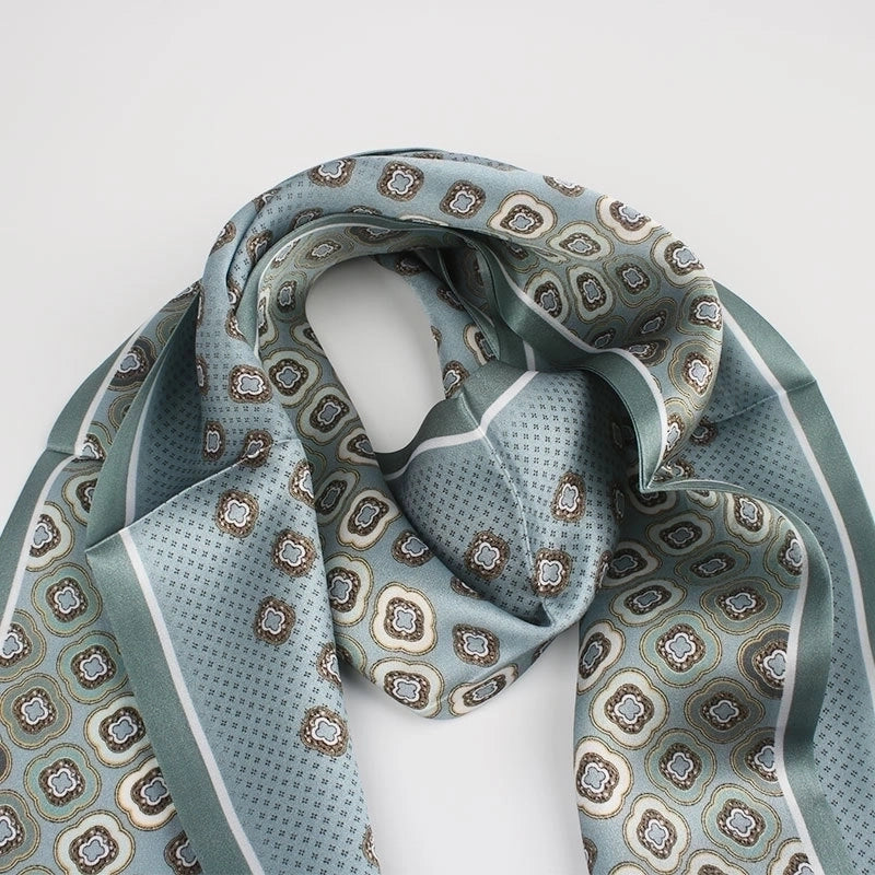 Women's Elegant Basic Lady Printing Silk Silk Scarf