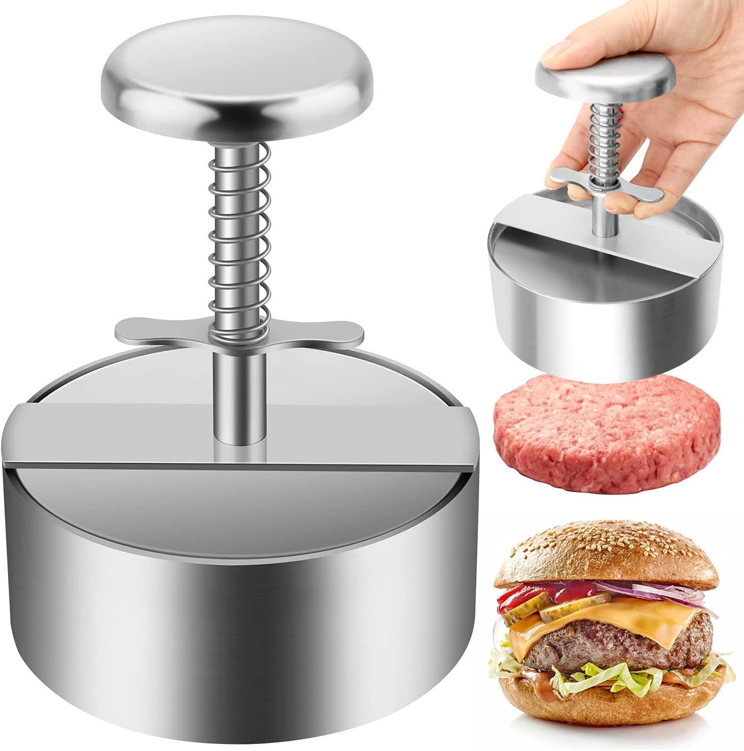 Manual meat press for hamburger patties✨