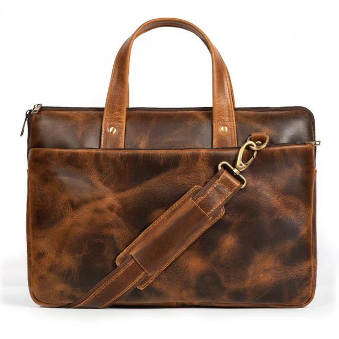 Harbor Laptop Briefcase. Tan