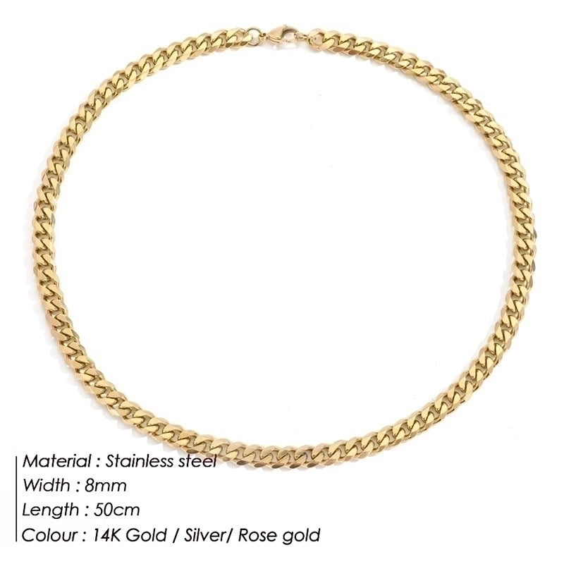 Stainless Steel 14K Gold Plated Fashion Plating U Shape Necklace