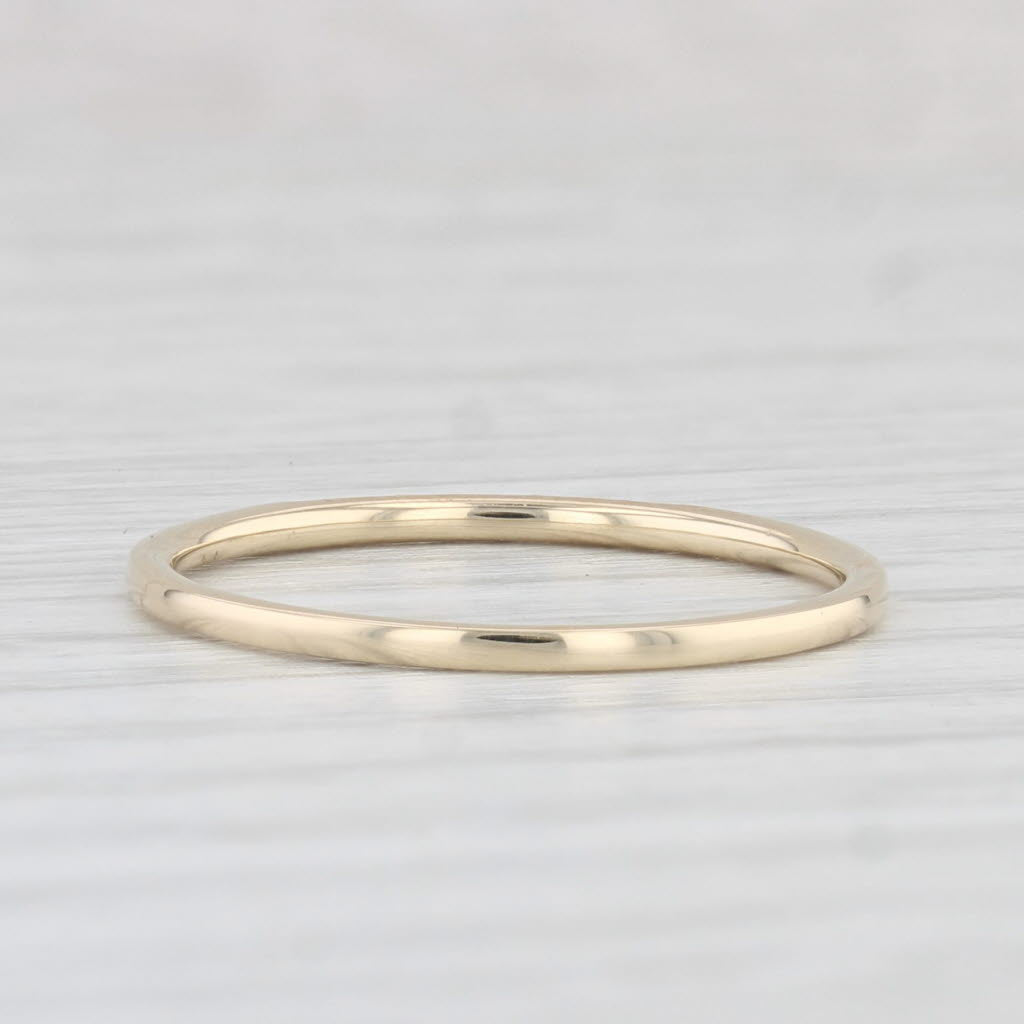 Blue Sapphire Band 14k Yellow Gold Size 7 Stackable Wedding Ring