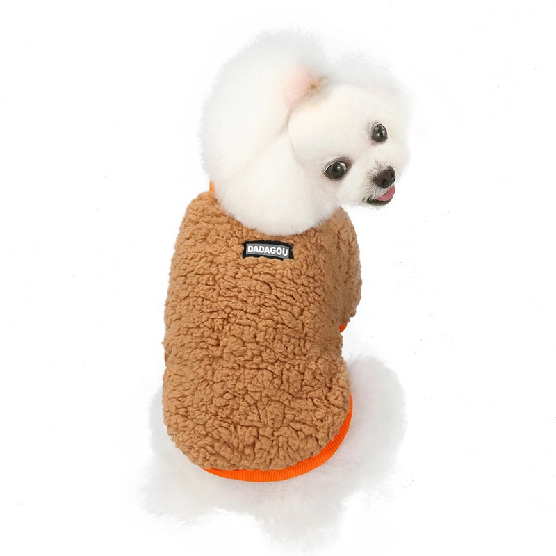 Pet Clothes Dog Clothes Autumn And Winter Clothes Teddy Small Dog Pet Clothing Autumn And Winter  Five-color Candy Fleece