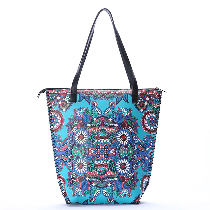 Women's Large Pu Leather Geometric Basic Vacation Bucket Zipper Shoulder Bag