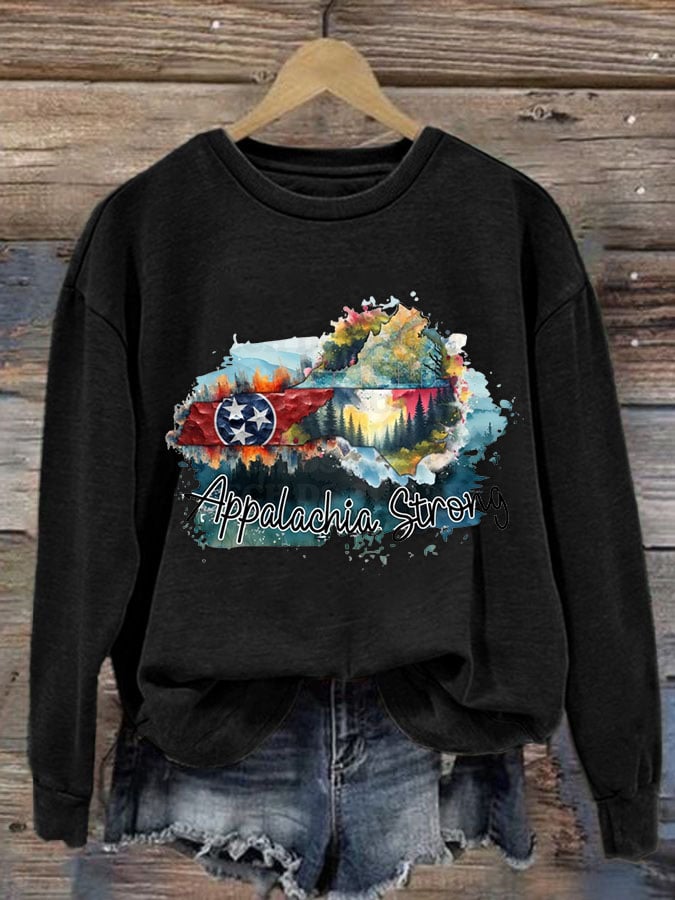 Women's Nortr Carolina Strong Print Casual Sweatshirt