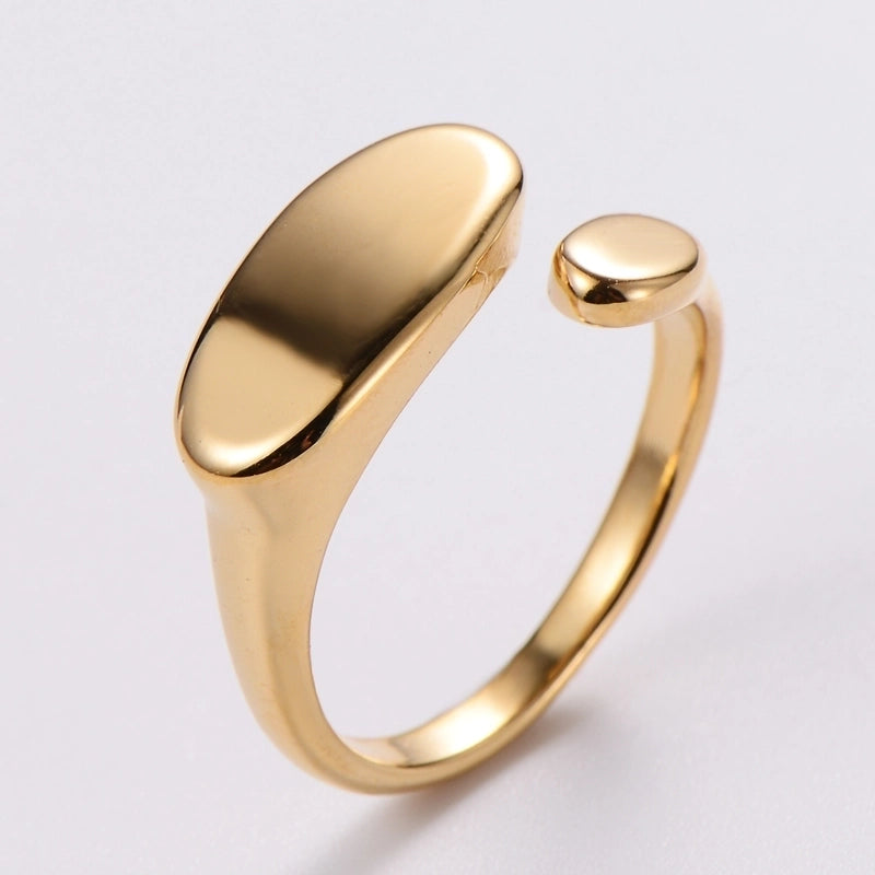 3 Pieces Stainless Steel 18K Gold Plated Fashion Inlay Hand Number Bow Knot Zircon Open Ring