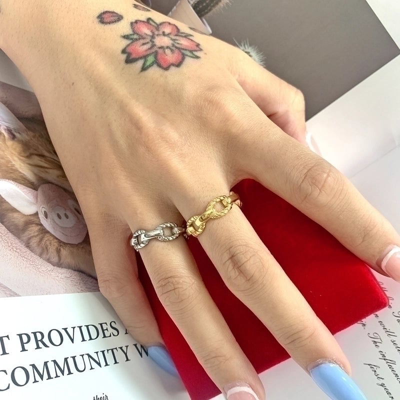 1 Piece Minimalist Solid Color Titanium Steel Plating Rings