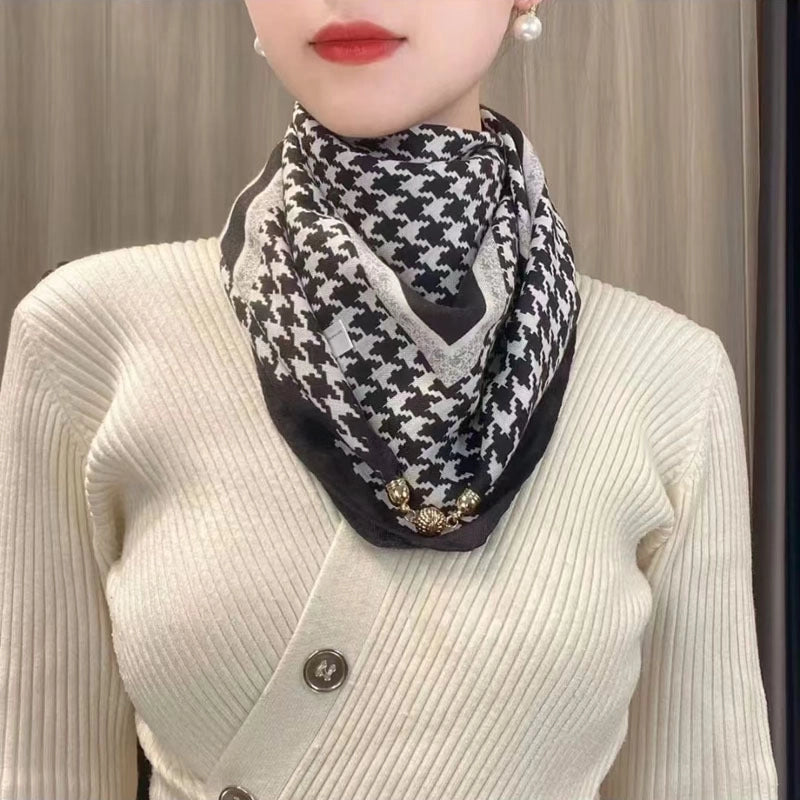 Women's Streetwear Printing Cotton And Linen Silk Scarf
