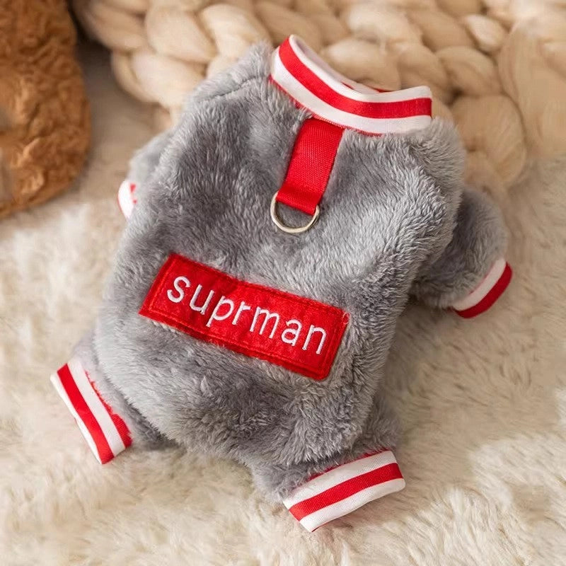 Cute Flannel Animal Solid Color Pet Clothing