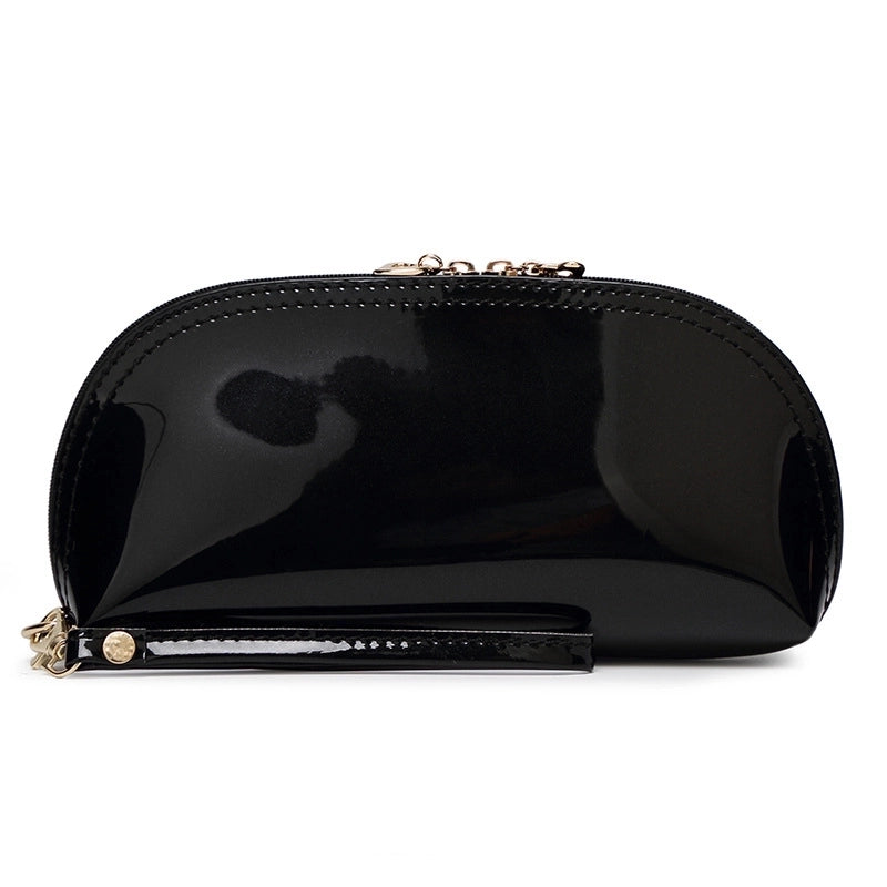 Trendy Sweet Lady Shell Shape Portable Cosmetic Bag Sequined Candy Color Glasses Case Coin Purse