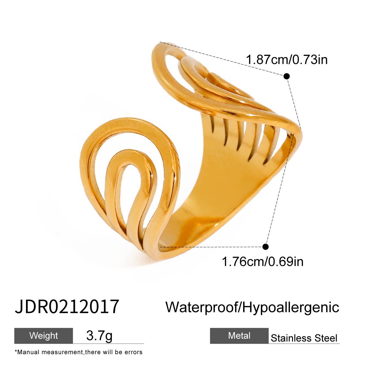 Spiral Ring Titanium Steel Jewelry Stainless Steel Rings