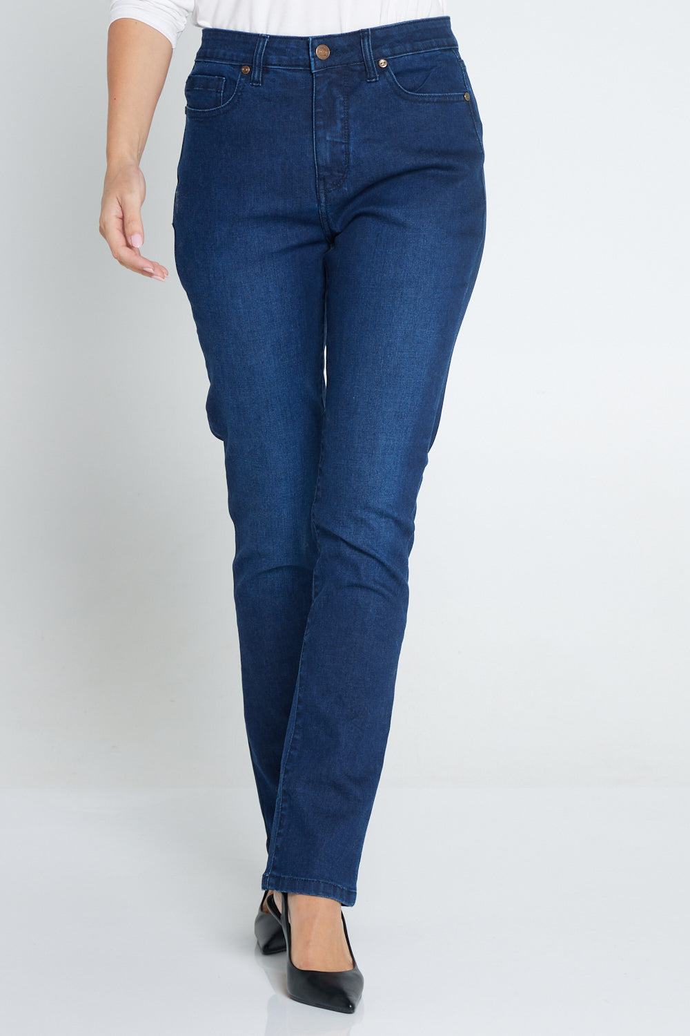 Orientique Straight Leg Jeans - Dark Denim