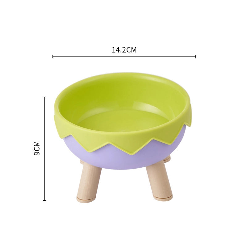 Minimalist Classic Style PP Stainless Steel Polka Dots Checkered Pet Tableware