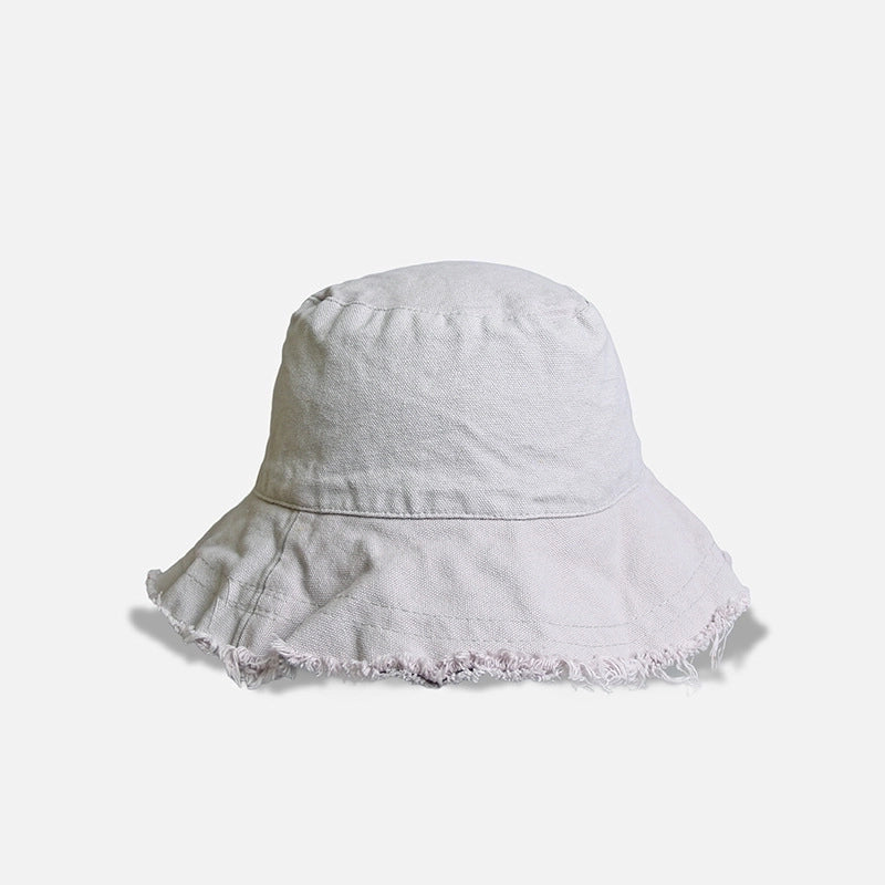 Unisex Casual Solid Color Big Eaves Bucket Hat