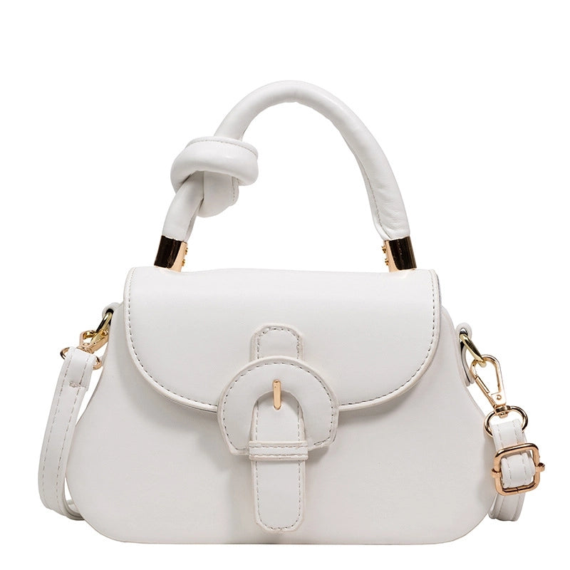 Women's Small Pu Leather Solid Color Streetwear Cloud Shape Magnetic Buckle Handbag