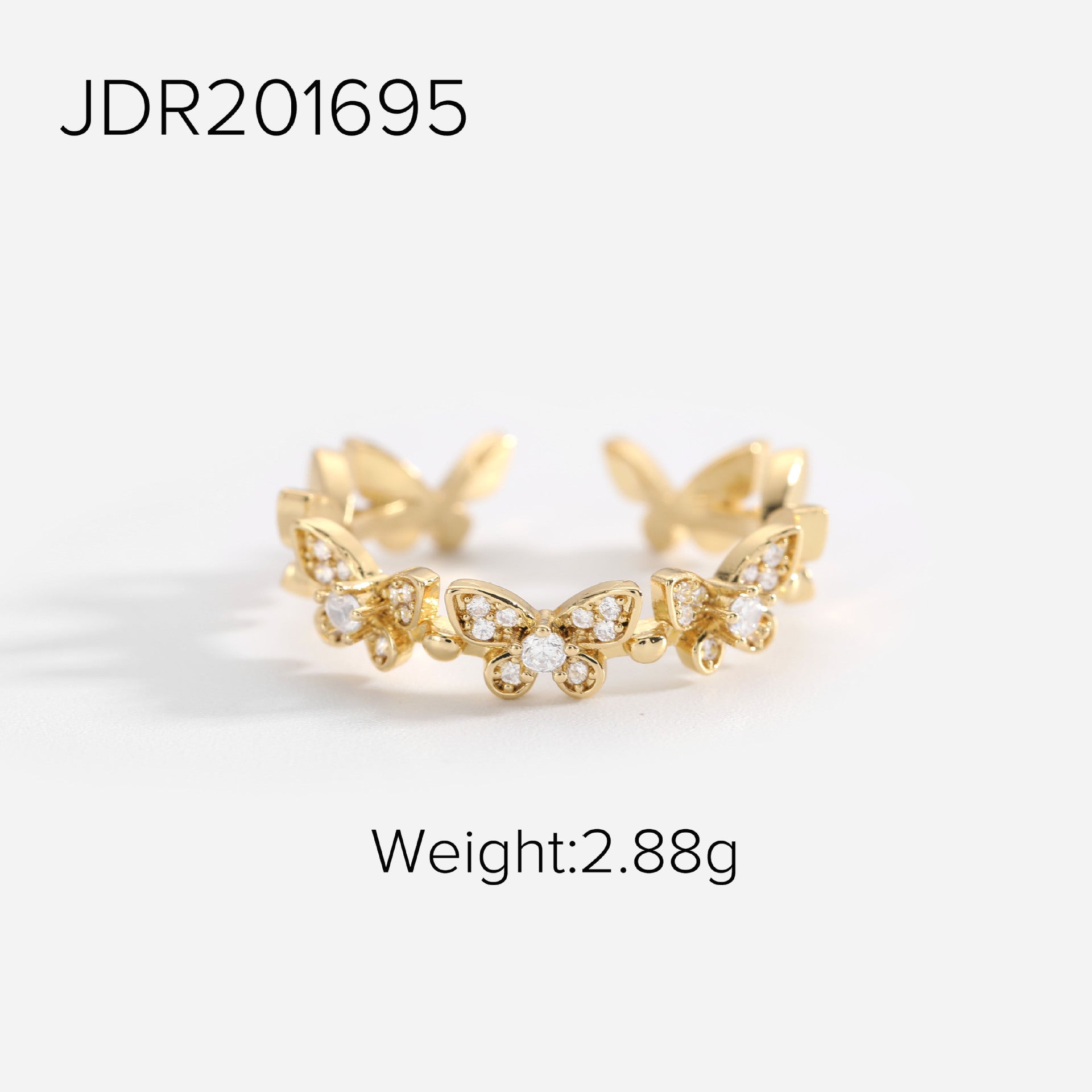 Women IG Style Geometric Copper 18K Gold Plated Rings