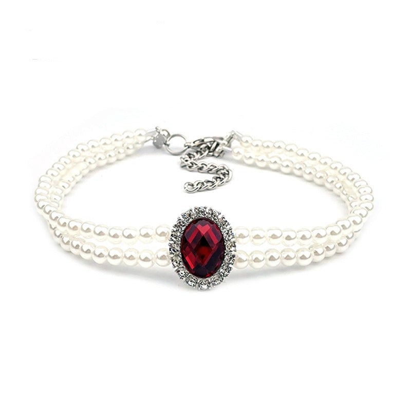 Rhinestone Jeweled Pet Necklace