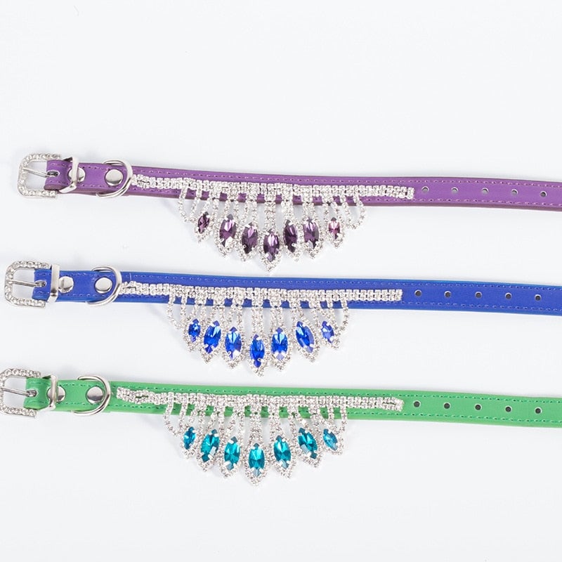 Rhinestone Necklace Dog Cat Collar