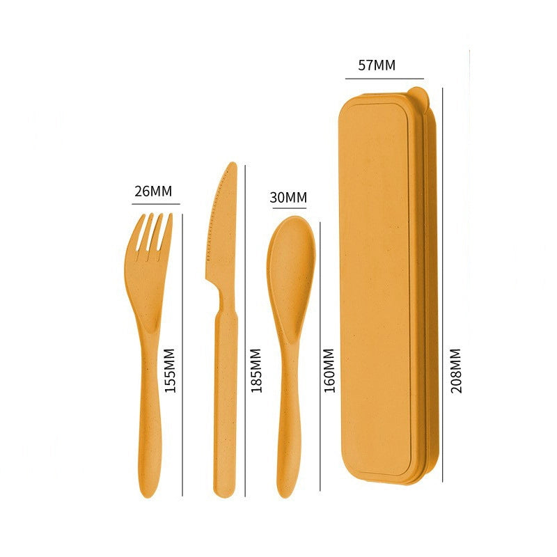 Casual Solid Color Wheat Straw Tableware 1 Set