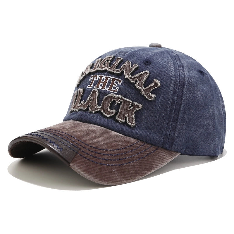Unisex Retro Letter Curved Eaves Baseball Cap