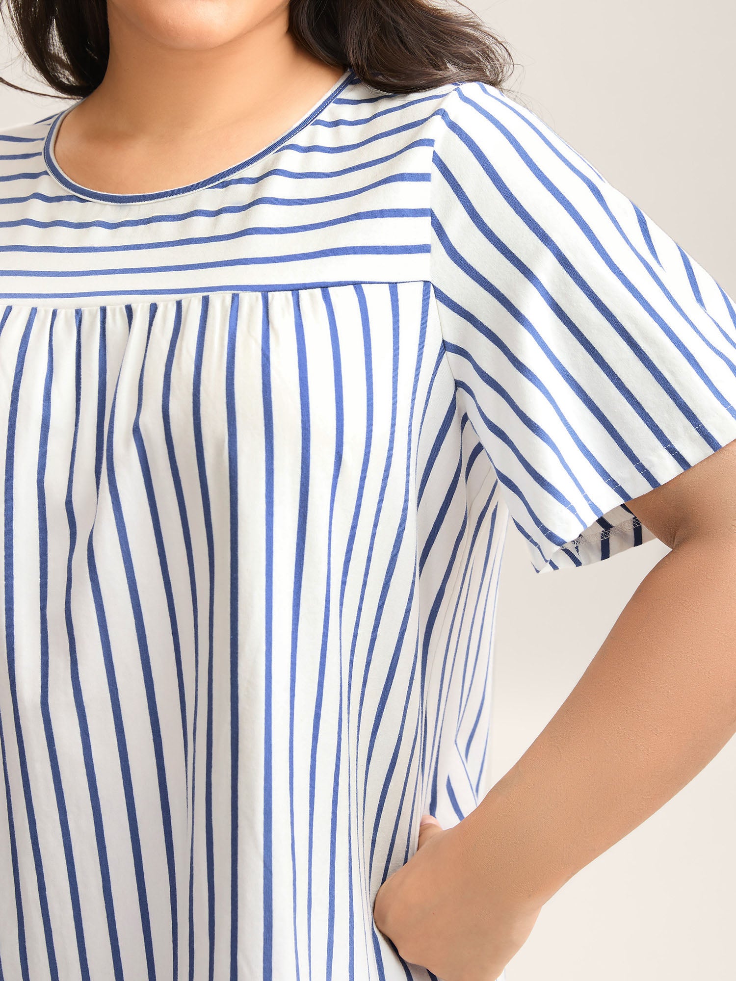 Stripes Everywhere Round Neck T-Shirt