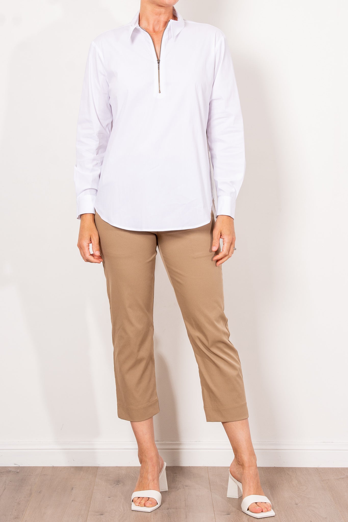 Mela Purdie Zip Front Shirt Microprene