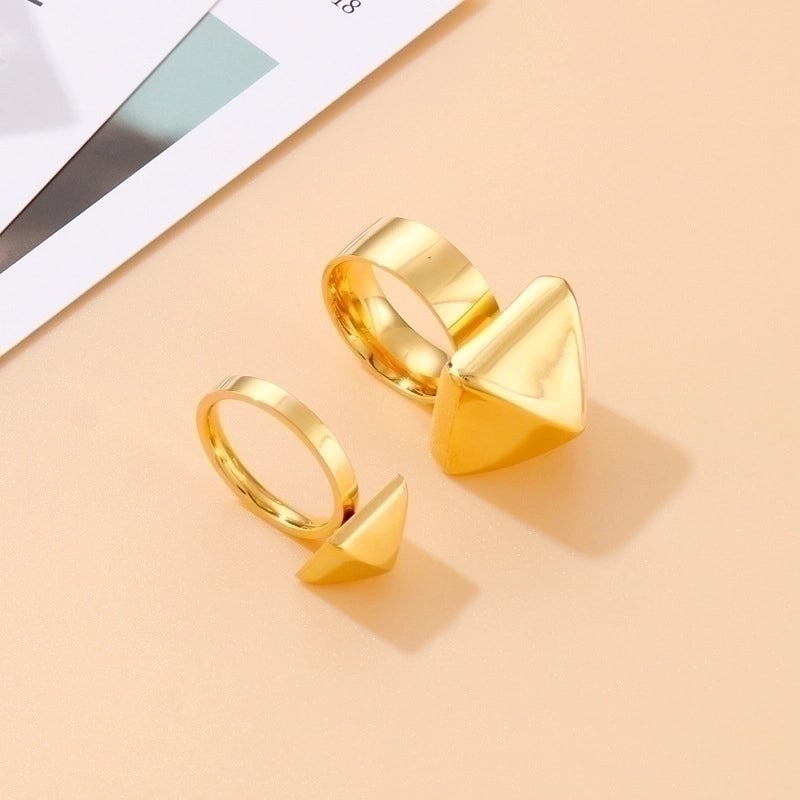 Stainless Steel 18K Gold Plated Fashion Geometric No Inlaid