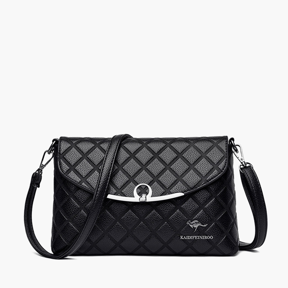Embossed PU Leather Mother's Small Square Crossbody