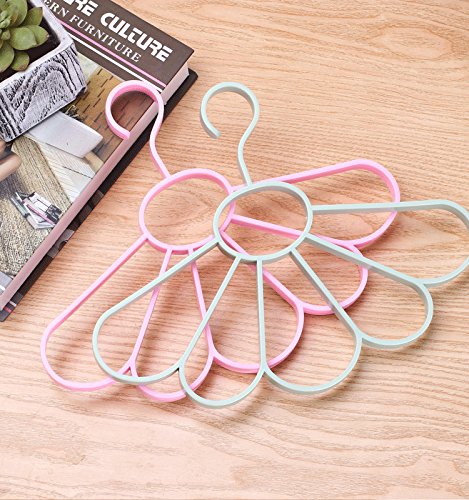 Flower Scarf Belt Hanger Multi-Function Plastic Scarf Hanger 5 Holes Hanging Towel Scarf Tie Necklace Jewelry Saving Space Hangers