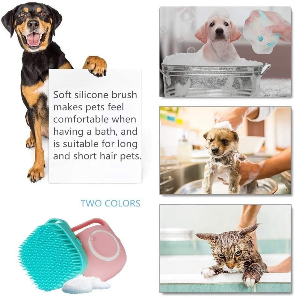 🔥 Pet Grooming Brush Bath