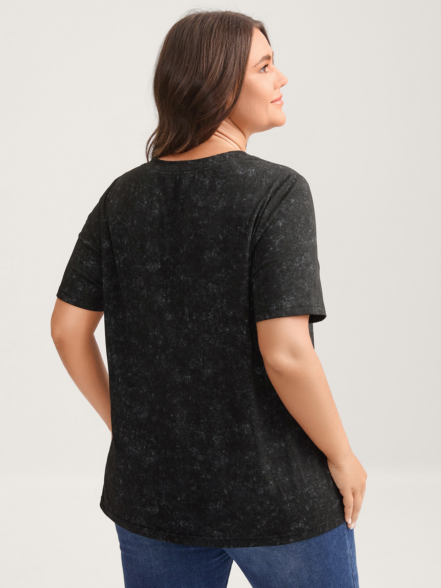 Vintage Cut-Out Solid T-Shirt