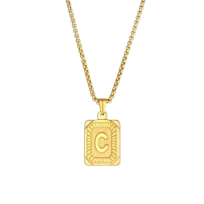 Fashion Letter Stainless Steel Pendant Necklace Plating Stainless Steel Necklaces