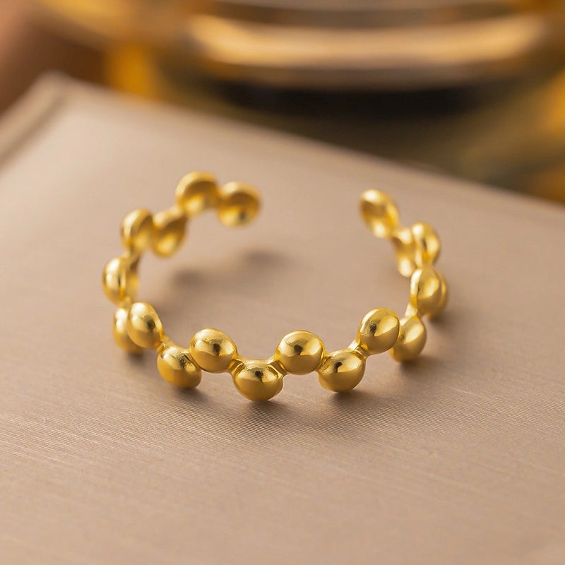 3 Pieces Minimalist Solid Color Titanium Steel Plating Rings