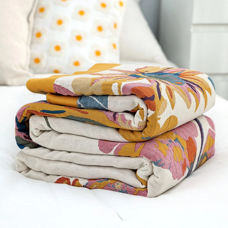 Cotton Multi-layer Gauze Towel Quilt Cotton Towel Blanket Single Double Air Conditioning Summer Cool Blanket Thin Quilt Bed Sheet