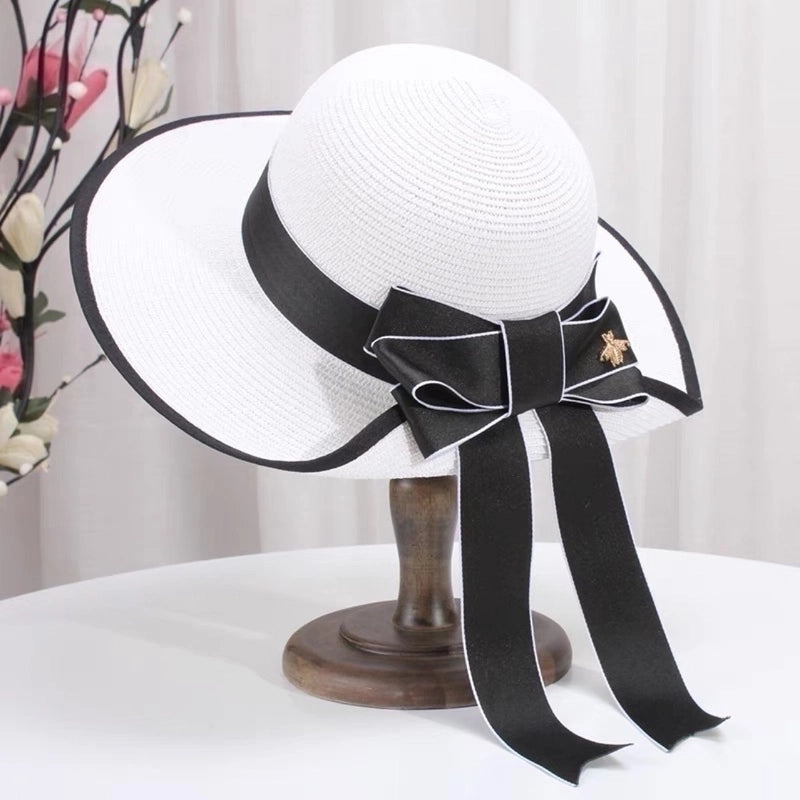 Women's Minimalist Commute Color Block Flat Eaves Sun Hat