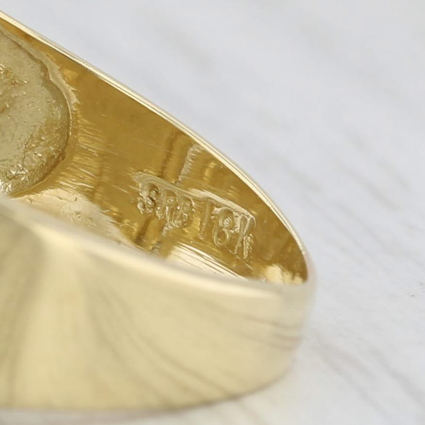 0.23ctw Diamond Beveled Ring 18k Yellow Gold Size 8