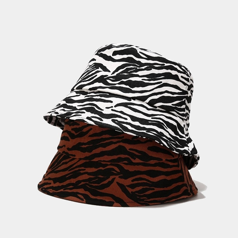 Fisherman Hat Tide New Striped Hat Korean Dongdaemun Hat Female Four Seasons Can Wear Sunscreen Cap