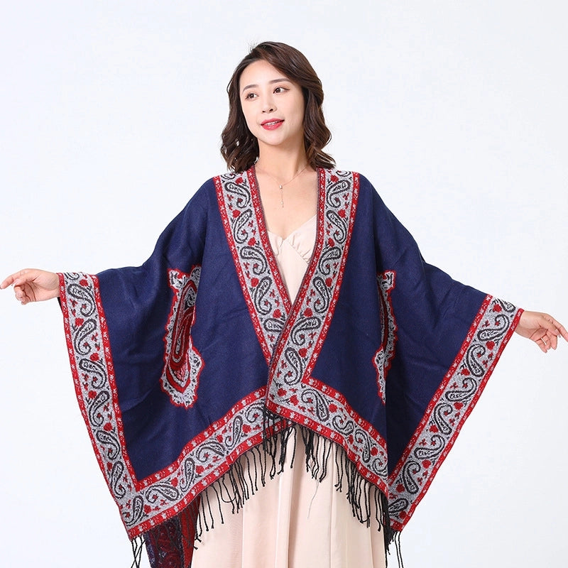 Women's Streetwear Cashew Nuts Imitation Cashmere Gradient Color Scarf